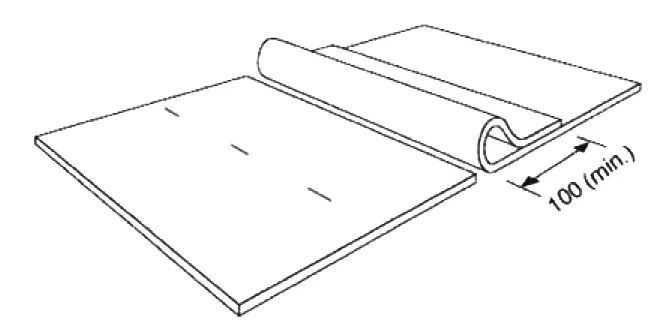  2. Zurückklappen der Überlappung