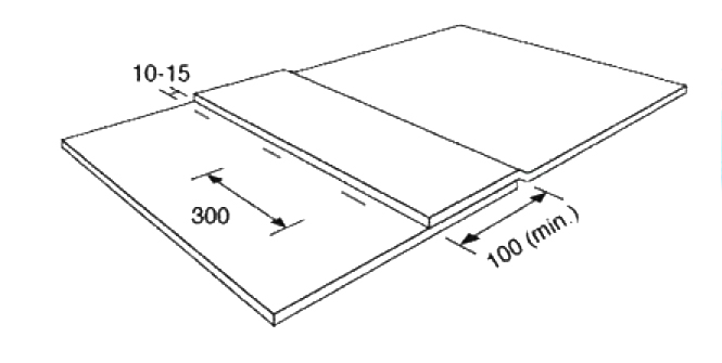 1. Auslegen und Markieren der Geomembrane